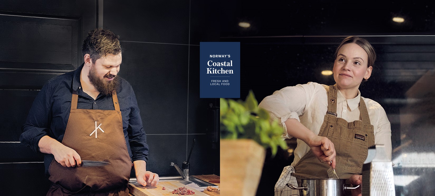 Unsere beiden kulinarischen Botschafter Ellingsen und Nässander in ihren Küchen.