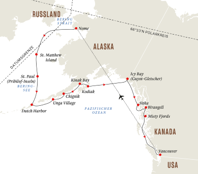Alaska und Kanada – Aleuten, Bären und die Inside-Passage (Kurs Süd) 