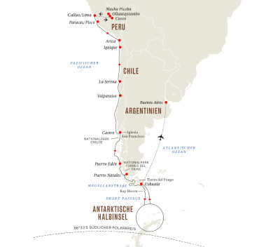 Die ultimative Abenteuerreise: Machu Picchu, Patagonien und Antarktis