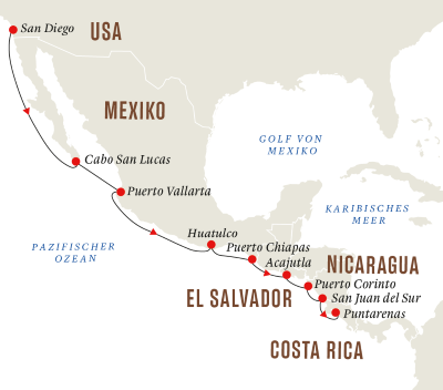 Mittelamerika – Natur und Kultur entlang der Pazifikküste (Kurs Süd)