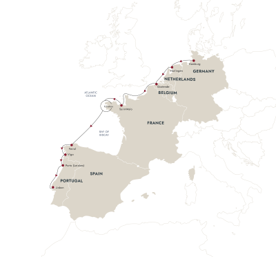 Höhepunkte der europäischen Atlantikküste – Von Hamburg nach Lissabon