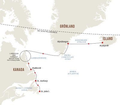 Große Expeditionsreise Island, Grönland und Kanada 