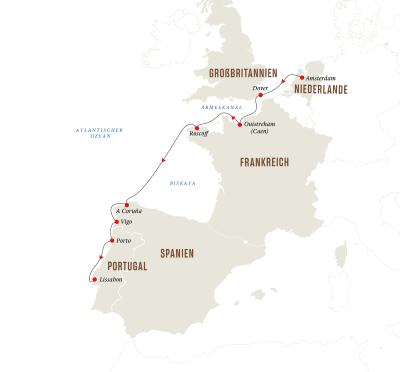 Expeditions-Seereise von Amsterdam nach Lissabon: Vielfalt europäischer Geschichte und Kultur