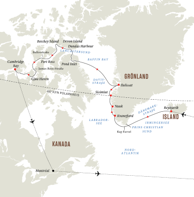 Die Nordwest-Passage – Von Reykjavík nach Cambridge Bay  