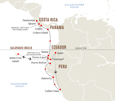 Galápagos-Inseln und Nationalparks in Südamerika