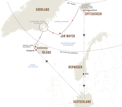 Spitzbergen, Jan Mayen, Grönland, Island – Expedition in die arktische Inselwelt (Kurs West)