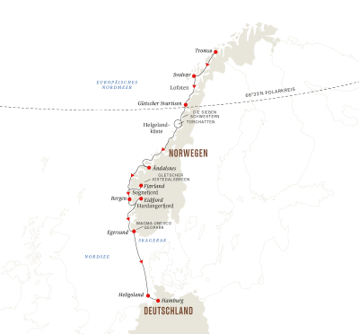 Expeditions-Seereise von Tromsø nach Hamburg im Spätherbst
