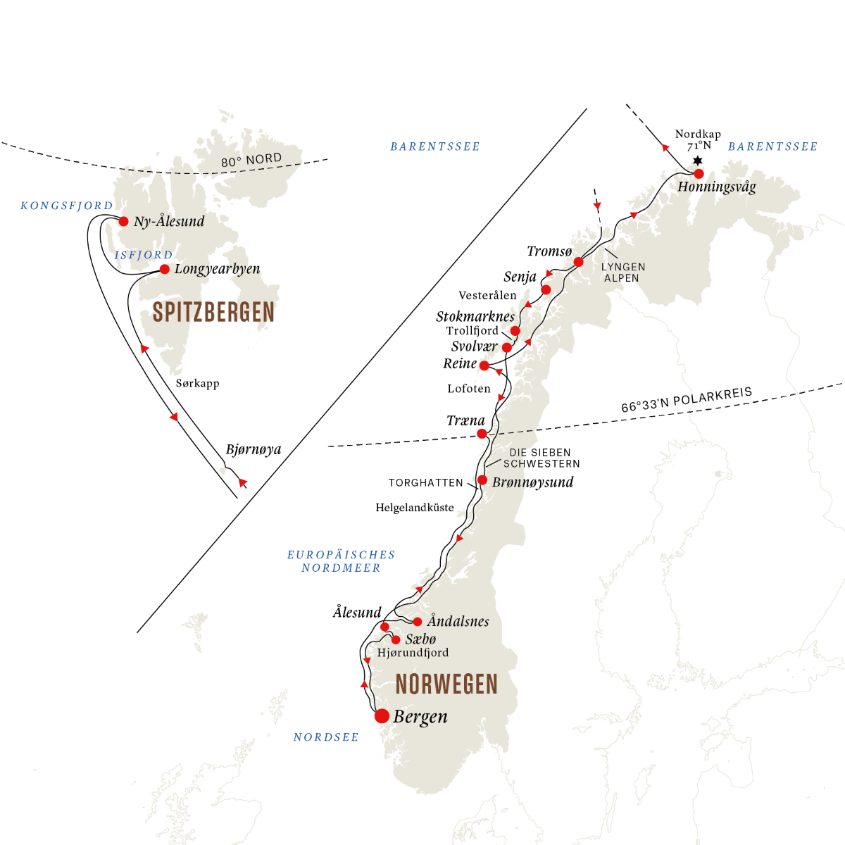 Die Hurtigruten Spitzbergen-Linie (2024)