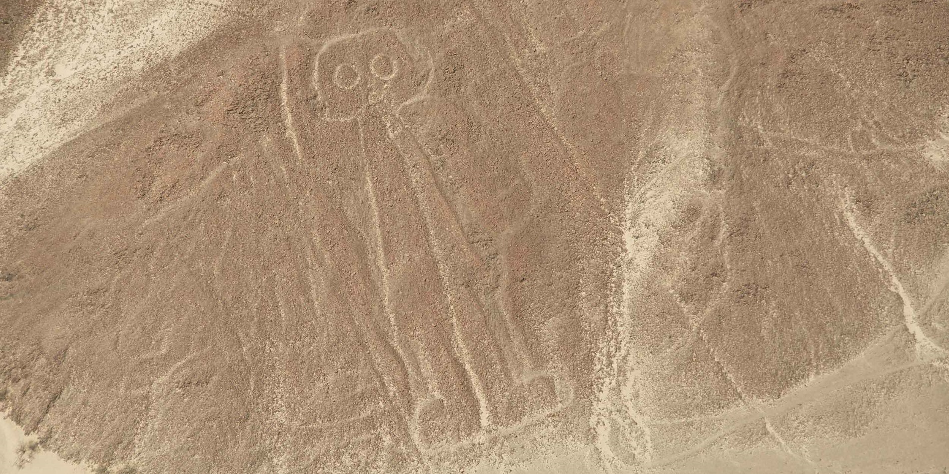 Owlman Geoglyphe, Nazca Linien, Peru