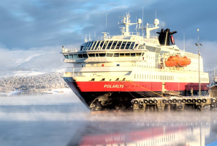 MS Polarlys ein schöner Wintertag in Kirkenes